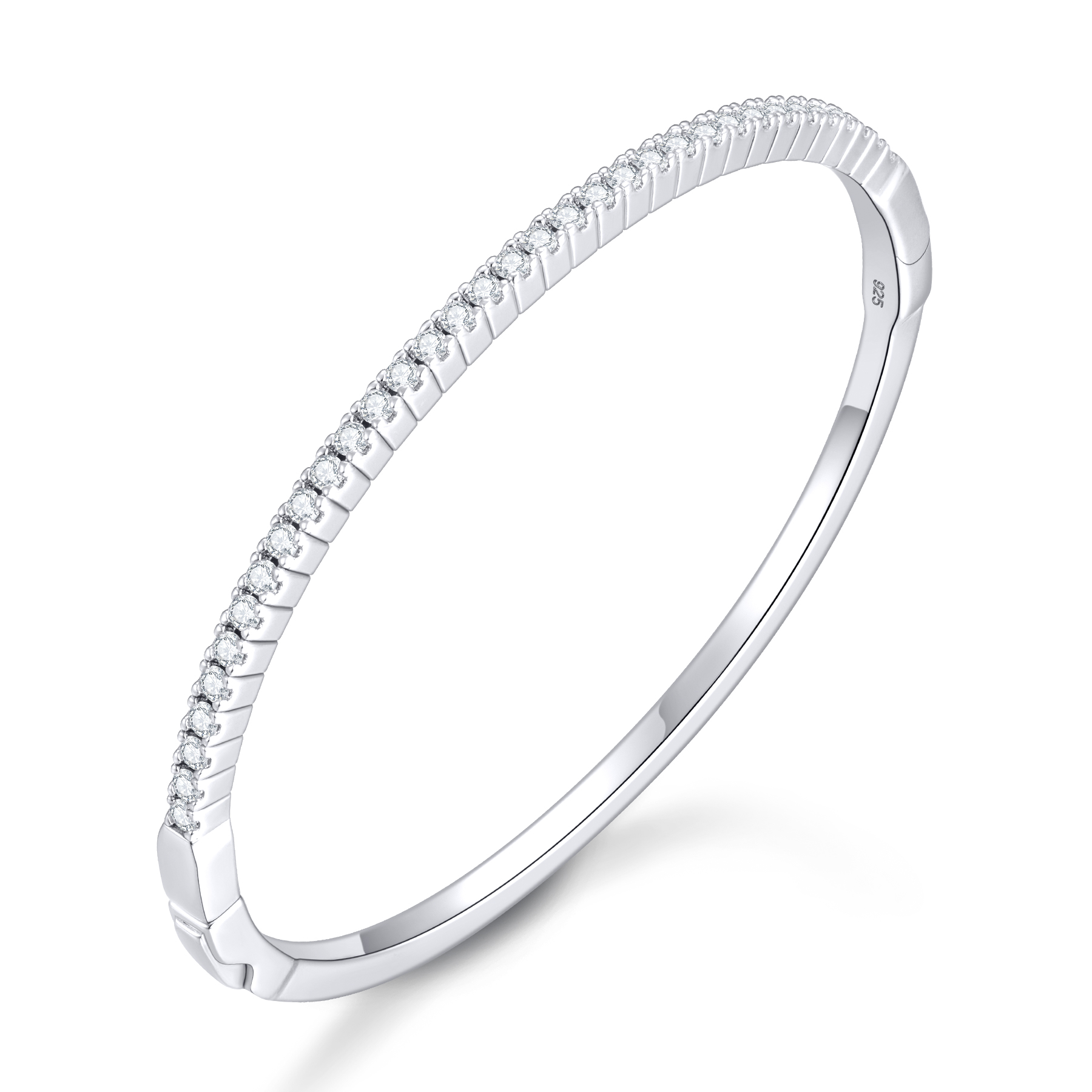 KSTYLE Moissanite Bracelet for Women, 18K White Gold Plated S925 Sterling Silver Bracelets