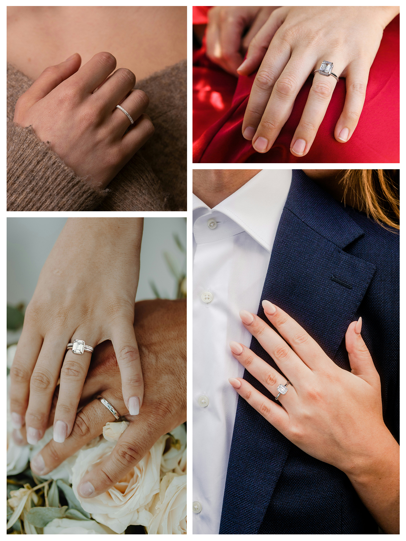 KSTYLE Classic Moissanite Wedding Ring Set for Women 2CT Engagement Ring | D Color-VVS1