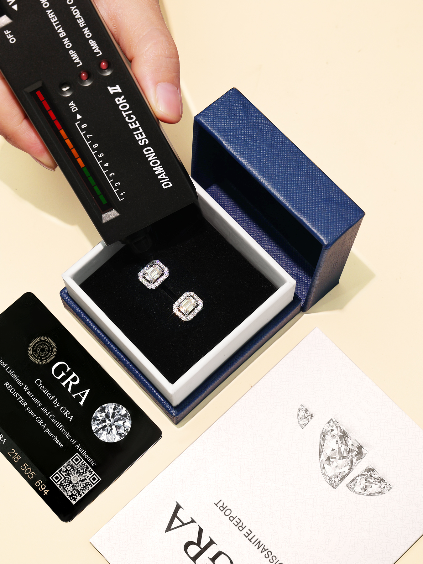 KSTYLE Moissanite Stud Earrings,D Color VVS1 Clarity 2CT Moissanite Ring|18K White Gold Plated Moissanite Ear Stud