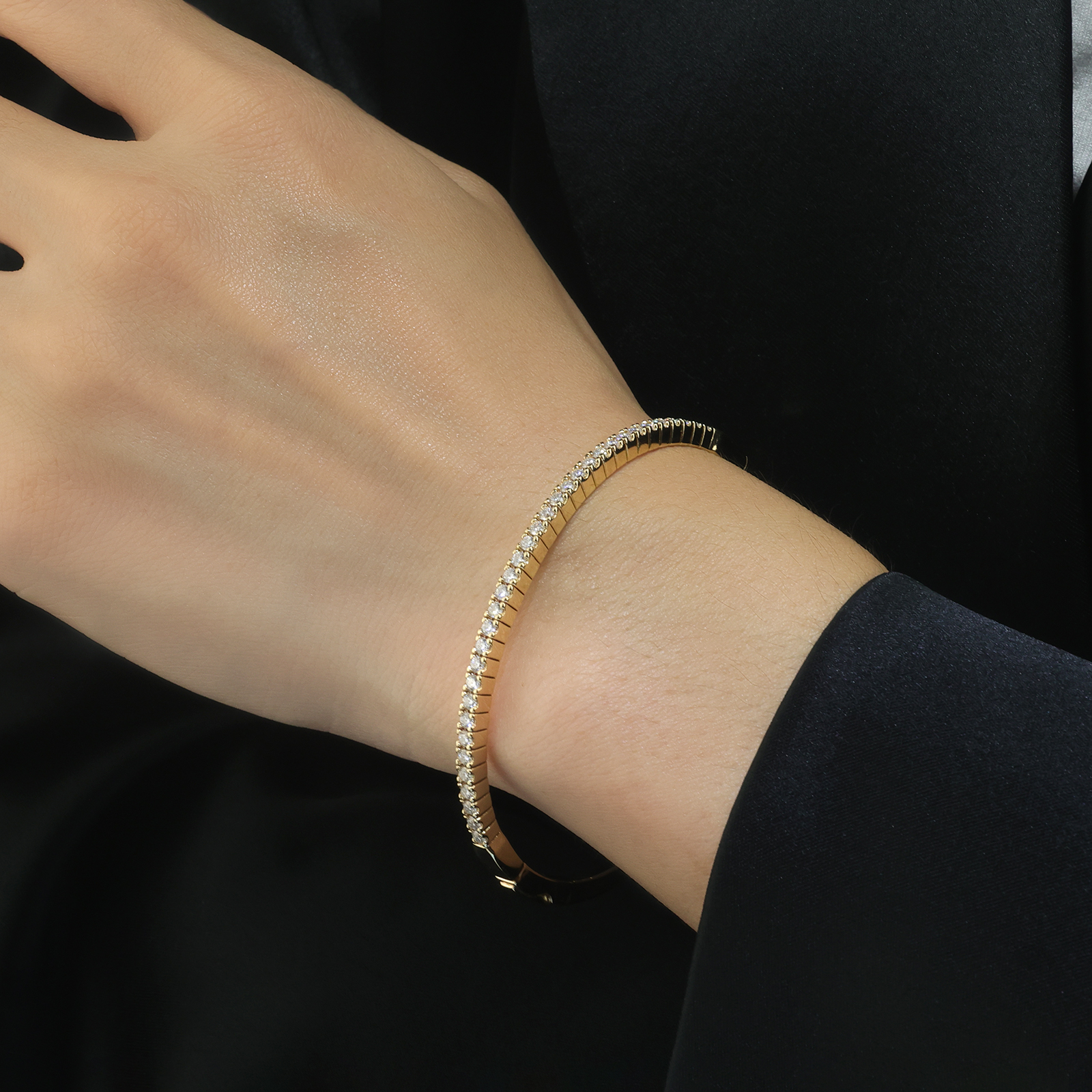 KSTYLE Moissanite Bracelet for Women, 18K White Gold Plated S925 Sterling Silver Bracelets