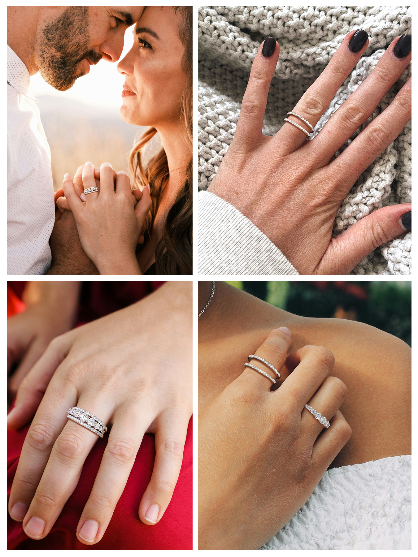 KSTYLE Moissanite Ring Enhancer Wedding Bands for Women Ring Guard for Engagement Rings,7.6mm