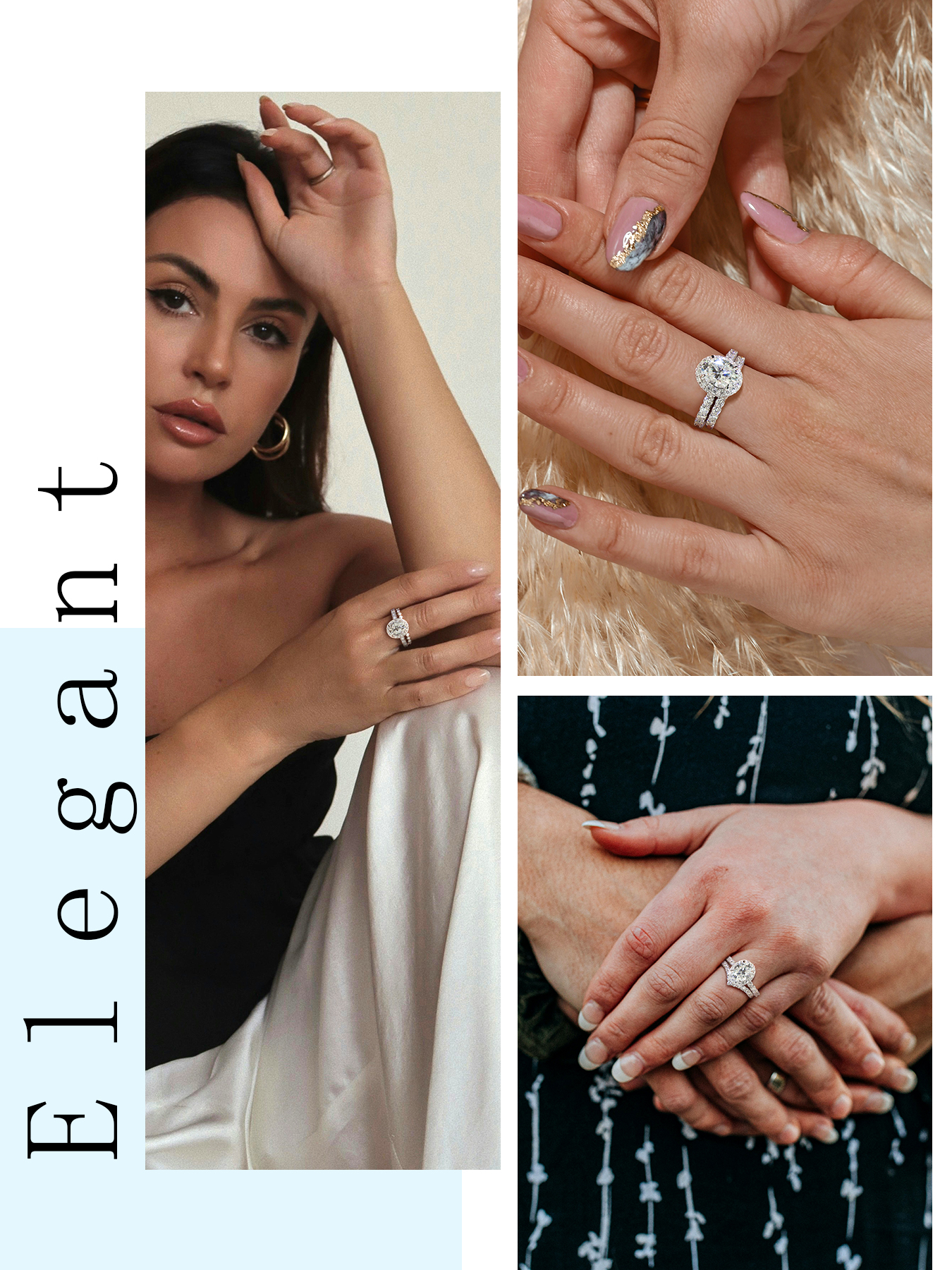 KSTYLE 2CT Moissanite Halo Engagement Rings for Women Oval Cut D Color VVS1 Clarity