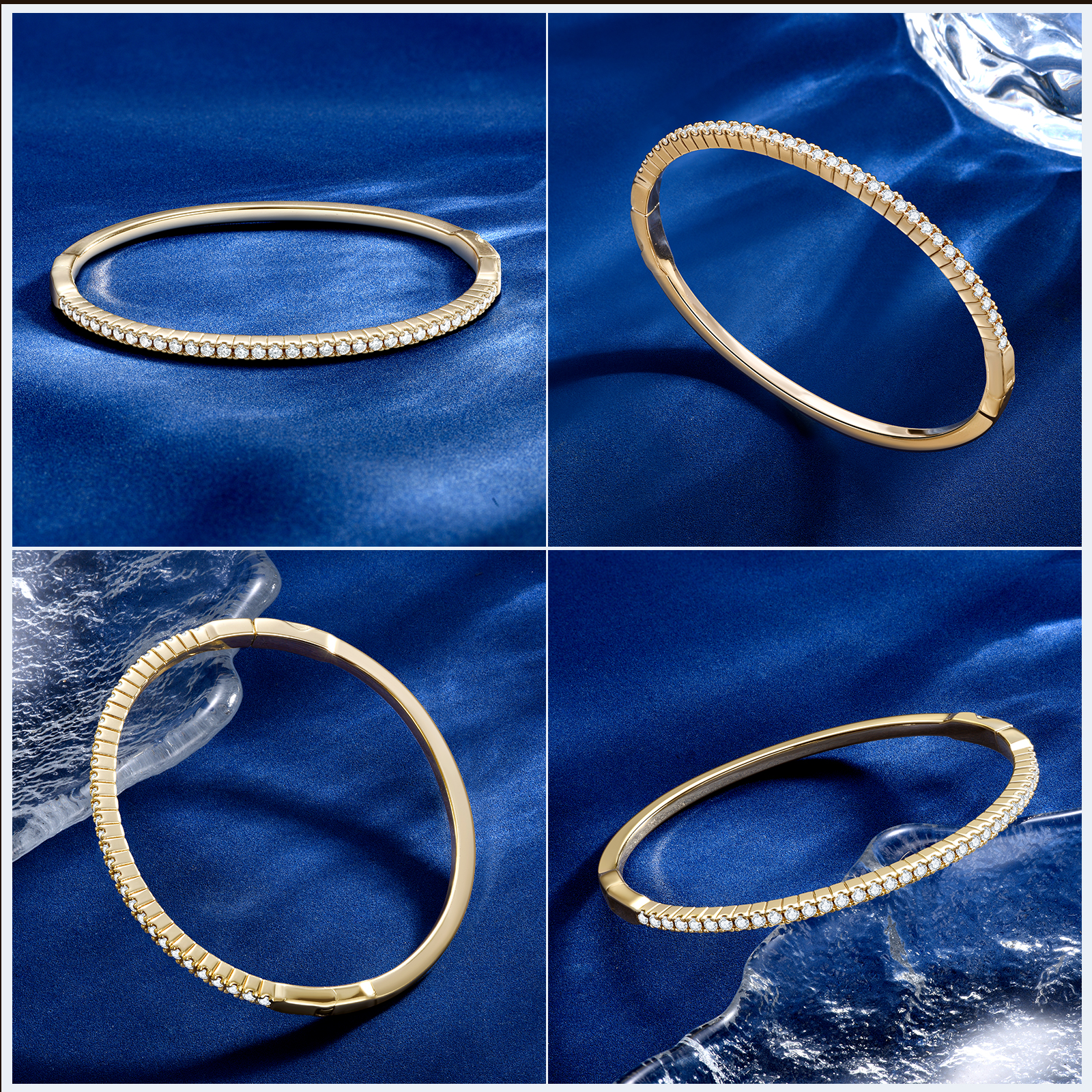 KSTYLE Moissanite Bracelet for Women, 18K White Gold Plated S925 Sterling Silver Bracelets